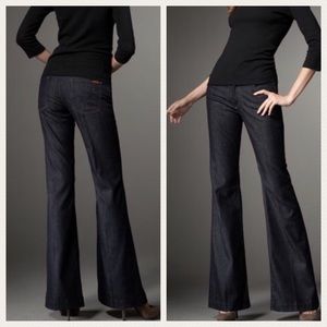 7 for all Mankind Ginger Wide leg Flare Dark wash